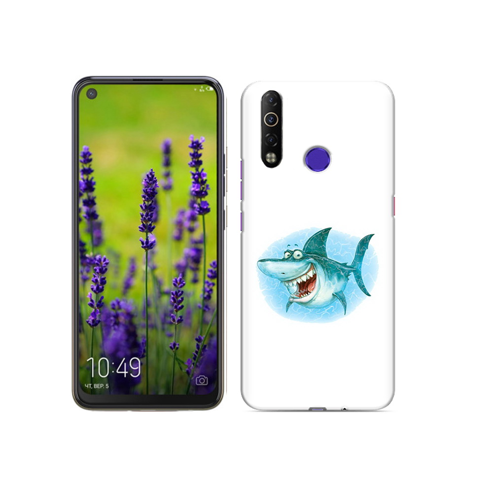

Чехол MyPads Tocco для Tecno Camon 12 Air веселая акула, Прозрачный, Tocco
