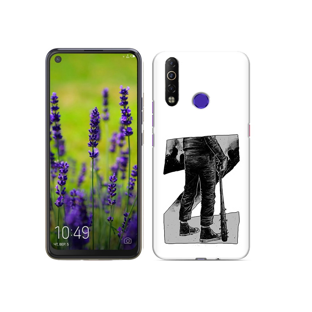 

Чехол MyPads Tocco для Tecno Camon 12 Air воин черно белый, Tocco