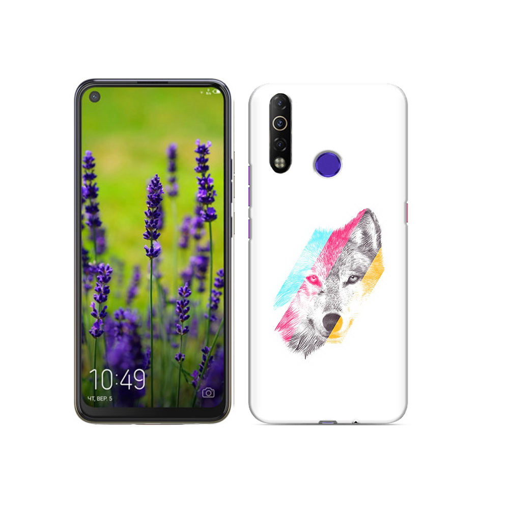 

Чехол MyPads Tocco для Tecno Camon 12 Air волк градиент, Прозрачный, Tocco