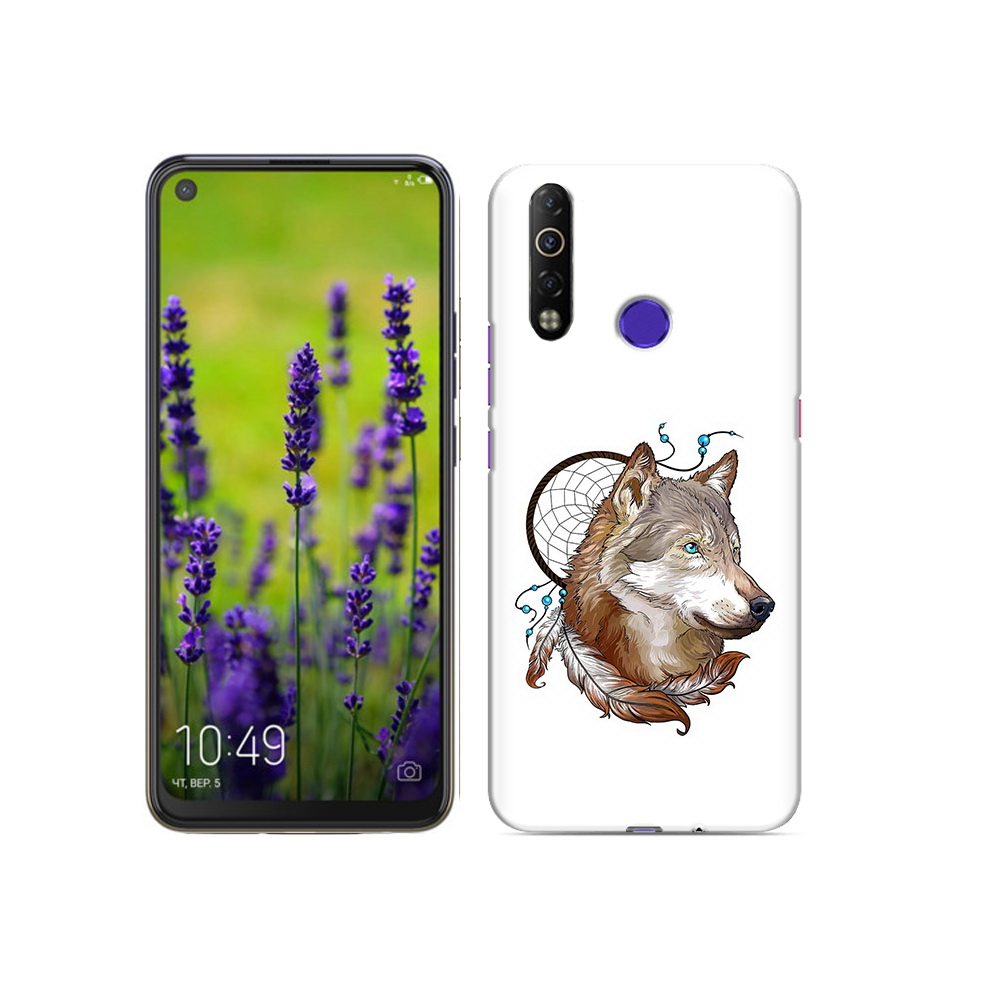 

Чехол MyPads Tocco для Tecno Camon 12 Air волк и ловец снов, Прозрачный, Tocco