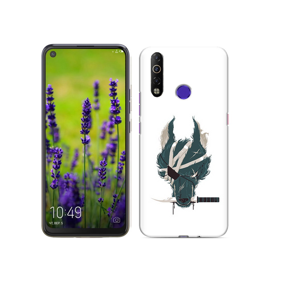

Чехол MyPads Tocco для Tecno Camon 12 Air волк-разбойник, Прозрачный, Tocco