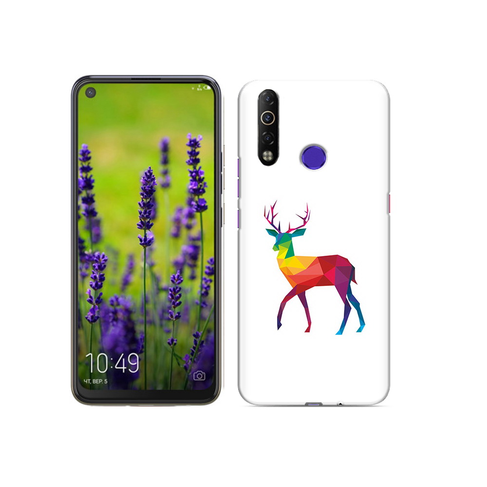 

Чехол MyPads Tocco для Tecno Camon 12 Air геометрический олень, Прозрачный, Tocco