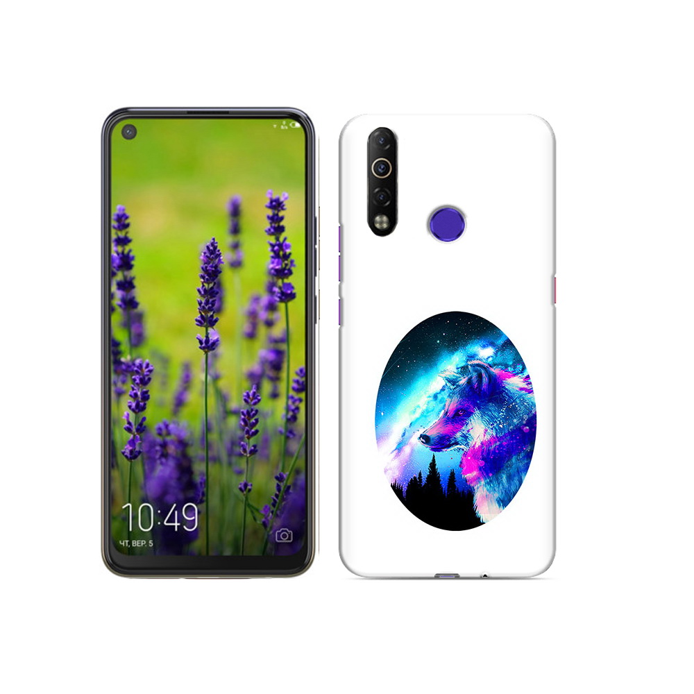 

Чехол MyPads Tocco для Tecno Camon 12 Air голубой волк, Прозрачный, Tocco