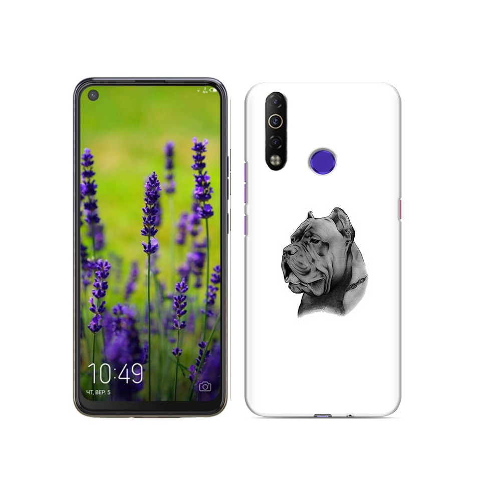 

Чехол MyPads Tocco для Tecno Camon 12 Air грозный бульдог, Прозрачный, Tocco