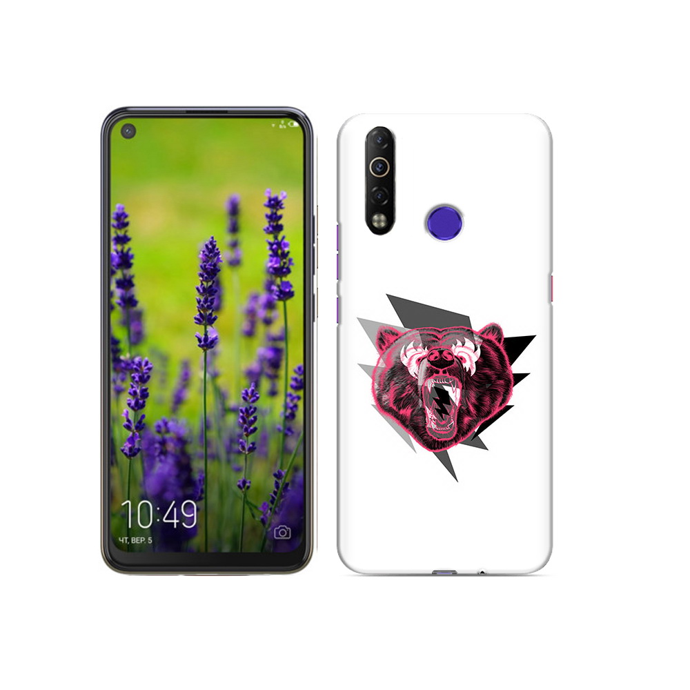 

Чехол MyPads Tocco для Tecno Camon 12 Air грозовой медведь, Прозрачный, Tocco
