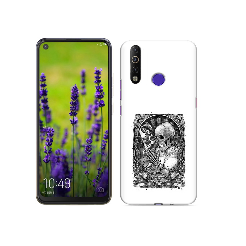 

Чехол MyPads Tocco для Tecno Camon 12 Air девушка скелет, Прозрачный, Tocco