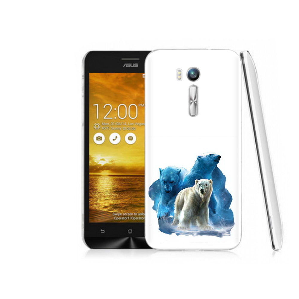 

Чехол MyPads Tocco для Asus ZenFone Go (ZB551KL) полярный медведь, Прозрачный, Tocco