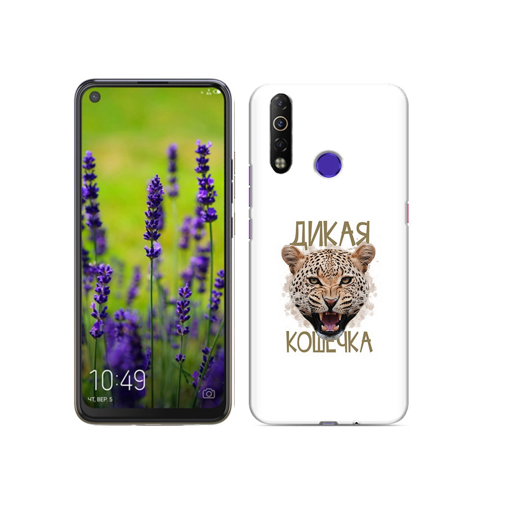 

Чехол MyPads Tocco для Tecno Camon 12 Air дикая кошечка, Прозрачный, Tocco