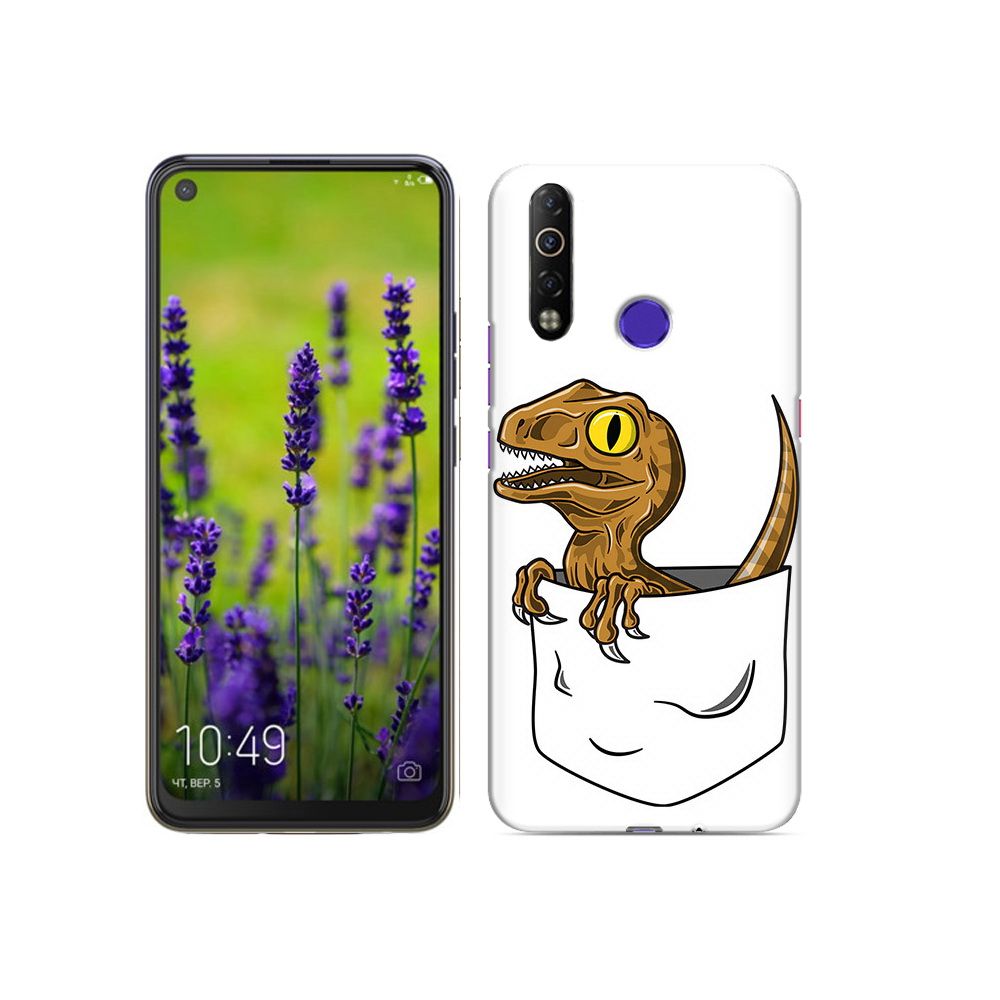 

Чехол MyPads Tocco для Tecno Camon 12 Air динозавр в кармане, Прозрачный, Tocco