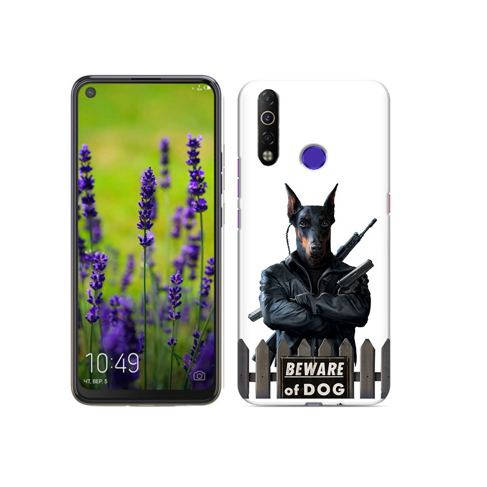 

Чехол MyPads Tocco для Tecno Camon 12 Air доберман, Прозрачный, Tocco