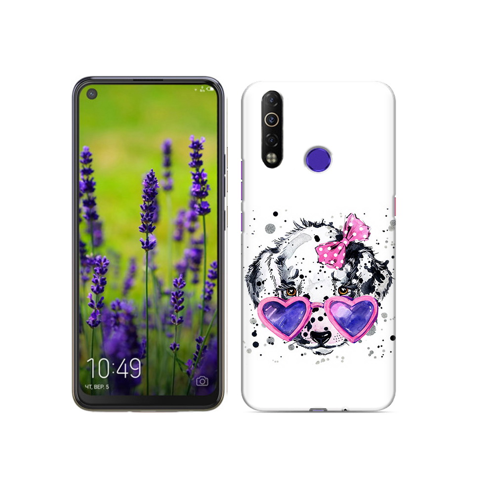 

Чехол MyPads Tocco для Tecno Camon 12 Air долматинец в очках, Прозрачный, Tocco
