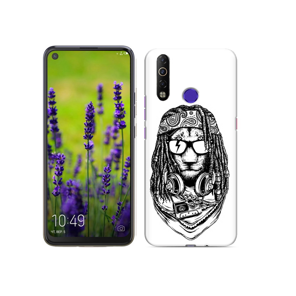 

Чехол MyPads Tocco для Tecno Camon 12 Air дреды льва, Прозрачный, Tocco