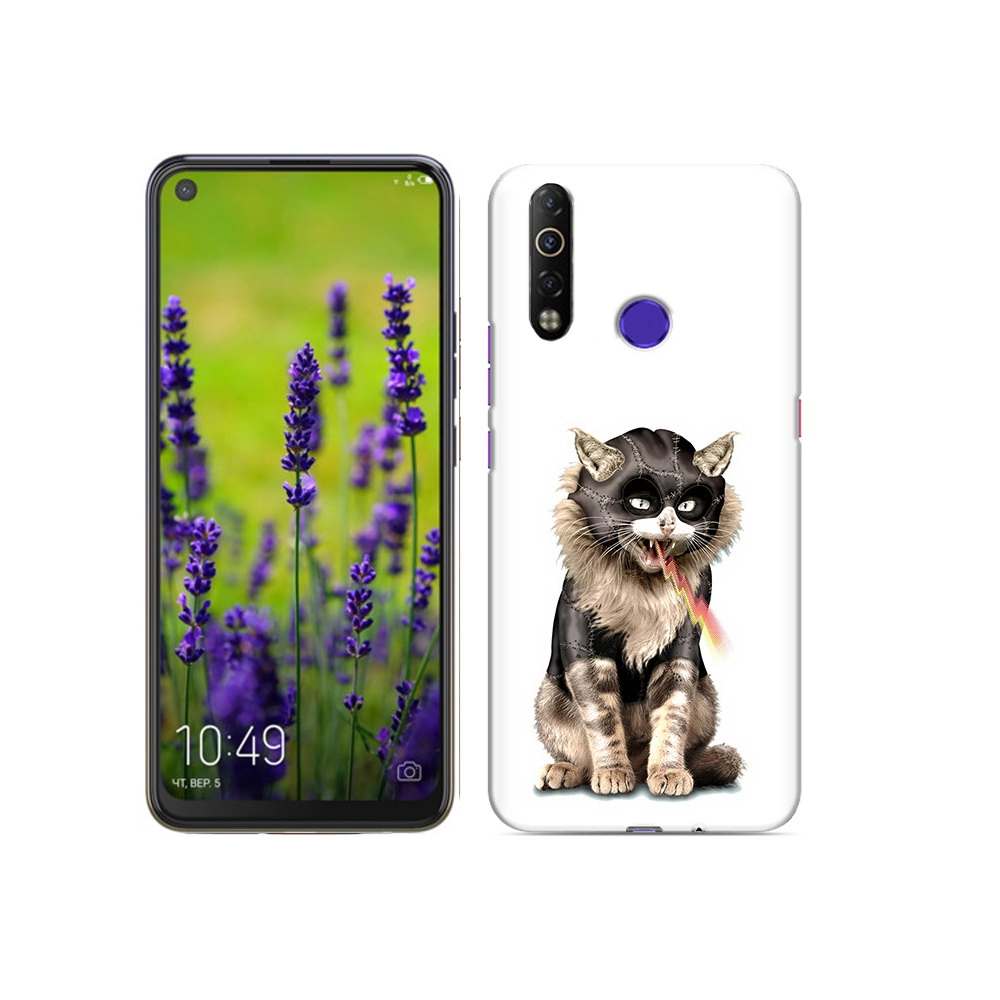 

Чехол MyPads Tocco для Tecno Camon 12 Air дьяволский кот, Прозрачный, Tocco