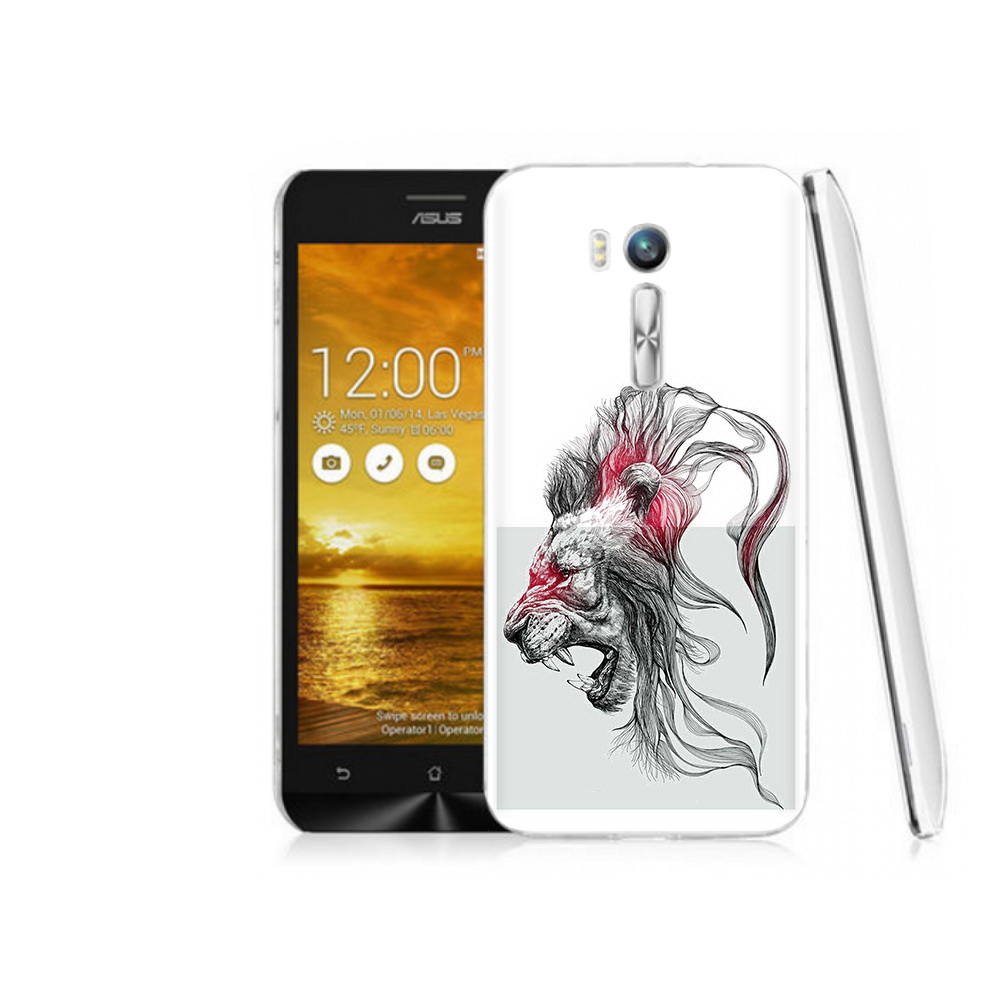 

Чехол MyPads Tocco для Asus ZenFone Go (ZB551KL) разъяренный лев, Прозрачный, Tocco
