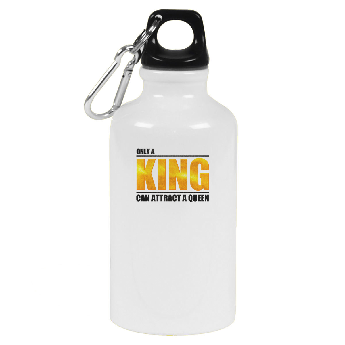 

Бутылка спортивная CoolPodarok onlyKING, Белый
