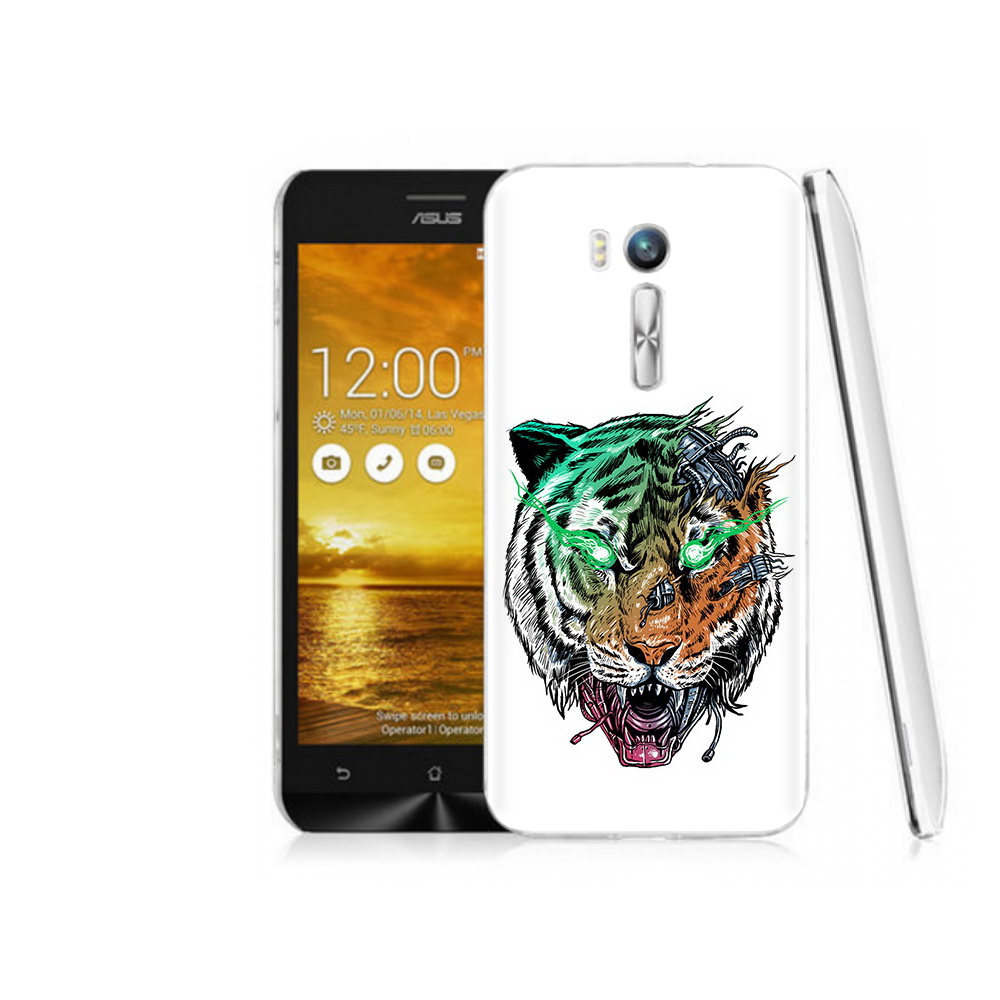 Чехол MyPads Tocco для Asus ZenFone Go (ZB551KL) робо-тигр