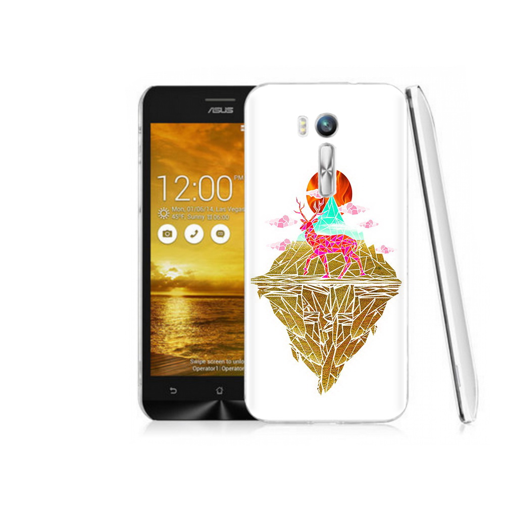

Чехол MyPads Tocco для Asus ZenFone Go (ZB551KL) розовый олень абстракция, Прозрачный, Tocco