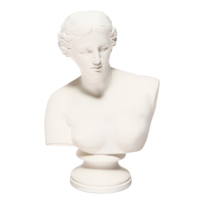 Гипсовая фигура Мастерская Экорше Академическая Бюст Венеры Милосской 25,5х11х16,5 см