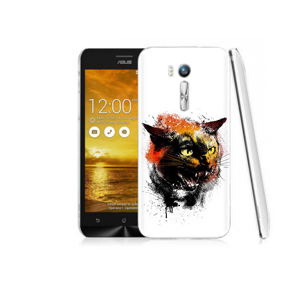 

Чехол MyPads Tocco для Asus ZenFone Go (ZB551KL) сиамский кот, Прозрачный, Tocco