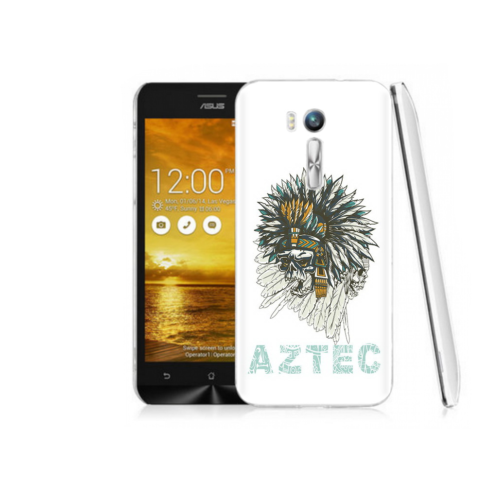

Чехол MyPads Tocco для Asus ZenFone Go (ZB551KL) скелет индеец, Прозрачный, Tocco