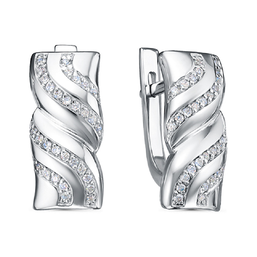 

Серьги из серебра с фианитом Maskom 2000-0573_f-702, 2000-0573_f-702