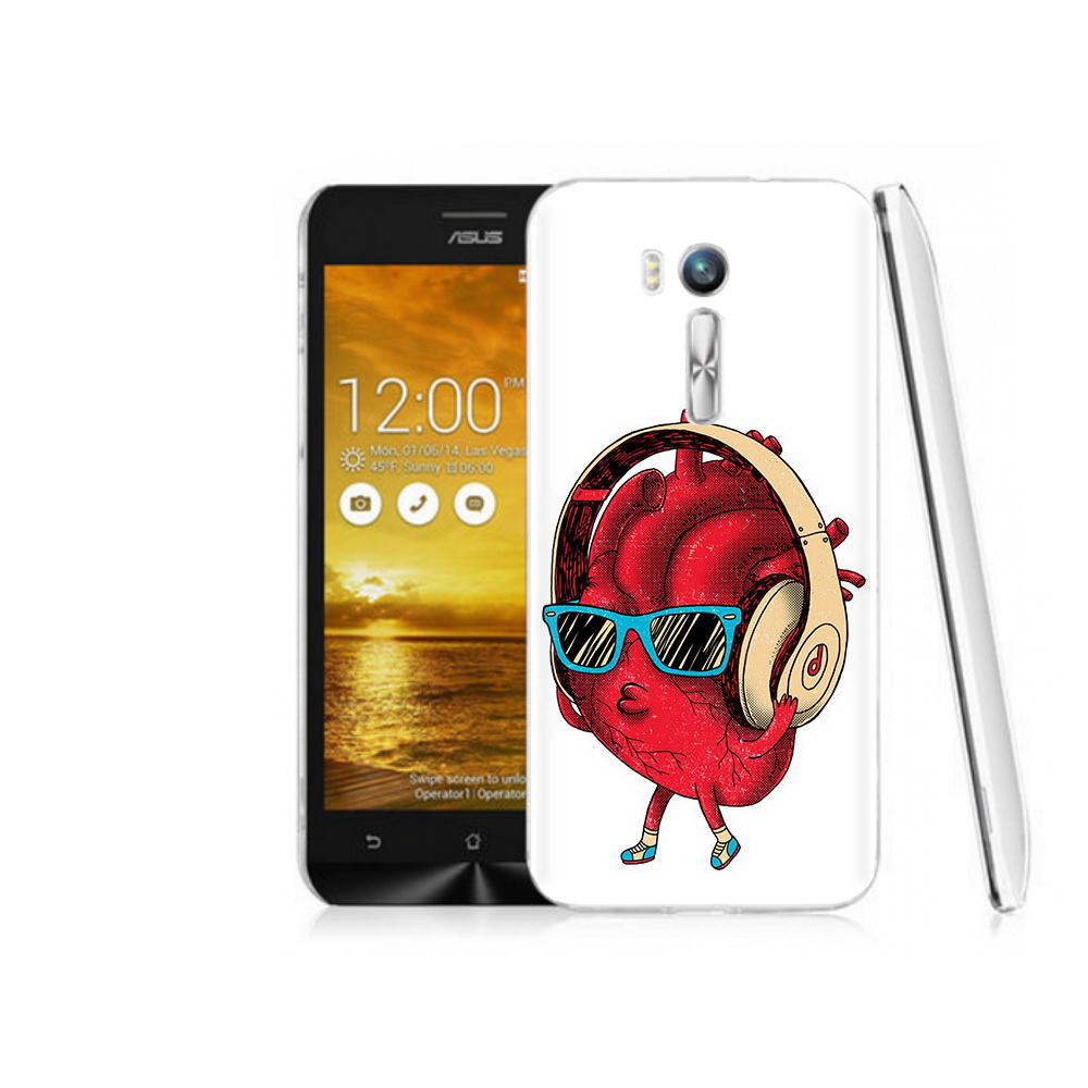 

Чехол MyPads Tocco для Asus ZenFone Go (ZB551KL) слушай сердце, Прозрачный, Tocco