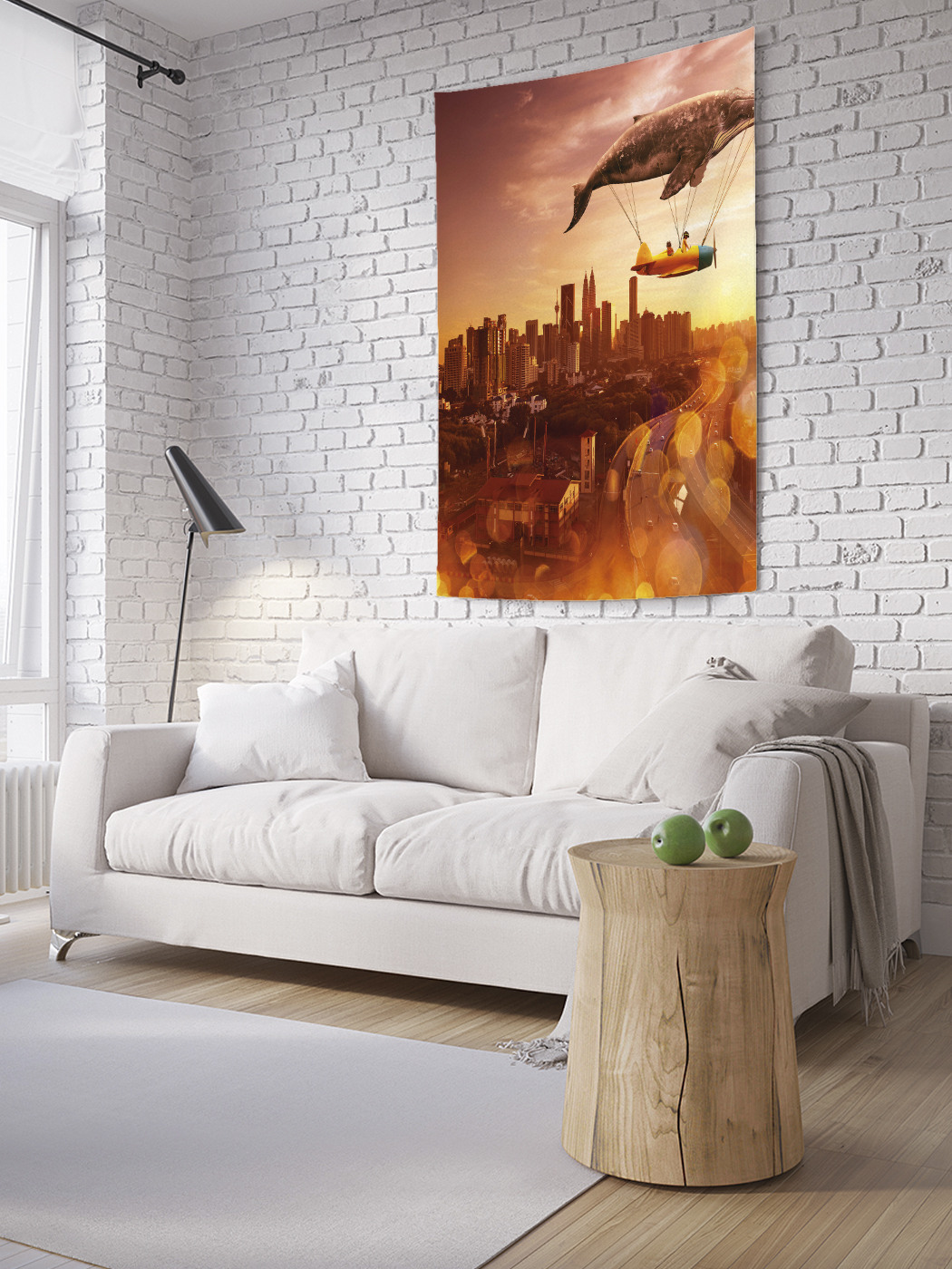 

Вертикальное фотопанно на стену JoyArty Полет кита 100x150 см, Полет кита