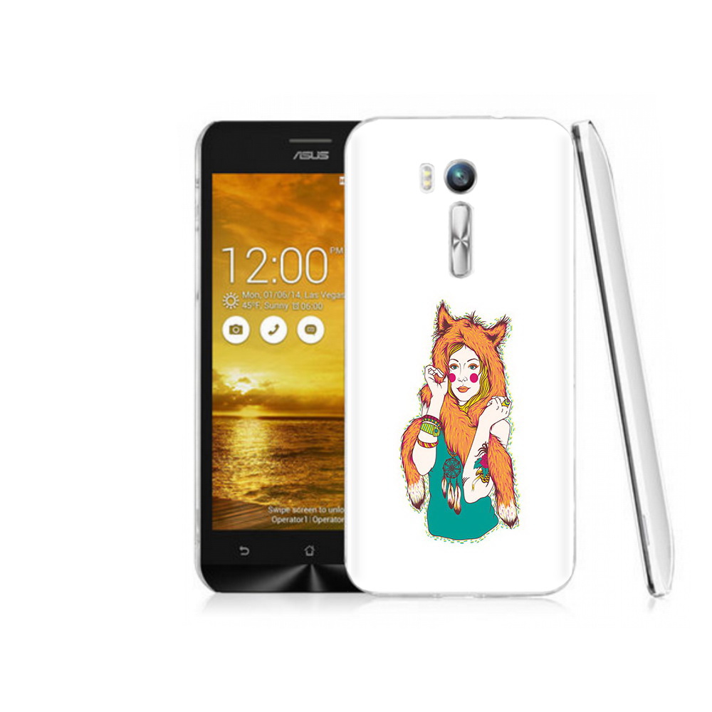 

Чехол MyPads Tocco для Asus ZenFone Go (ZB551KL) Девушка лиса, Прозрачный, Tocco