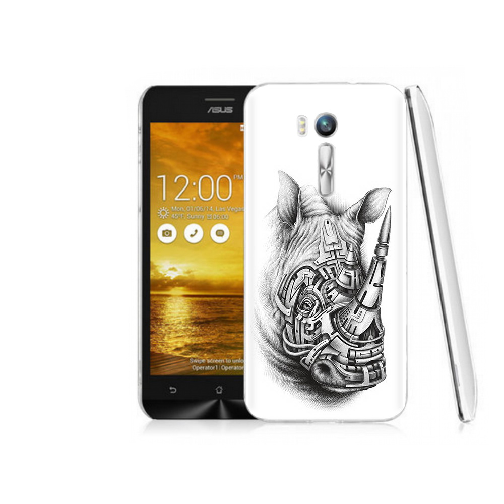 

Чехол MyPads Tocco для Asus ZenFone Go (ZB551KL) стальной носорог, Прозрачный, Tocco