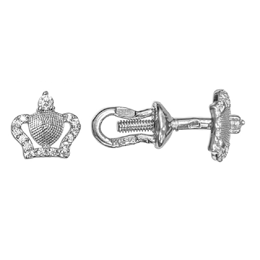 

Серьги из серебра с фианитом Золотой Меркурий пс-178р-110, пс-178р-110