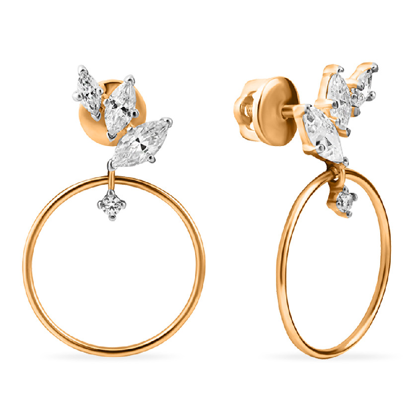 

Серьги из золота с фианитом Санис 01-215885, 01-215885