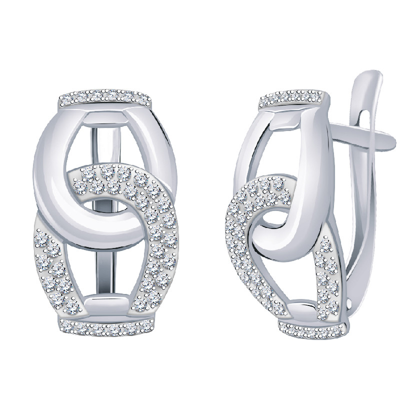 

Серьги из золота с фианитом Atoll б20953, б20953