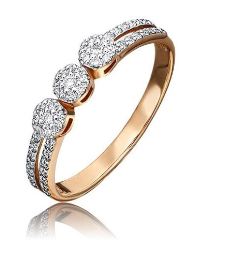 

Кольцо из золота р. 17,5 PLATINA jewelry 01-1413-00-101-1110-30, бриллиант, 01-1413-00-101-1110-30