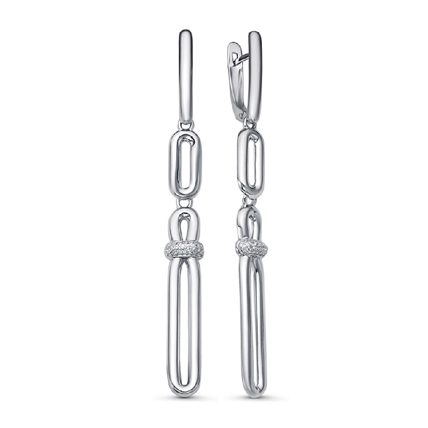 

Серьги из серебра с фианитом Del'ta с1200947, с1200947
