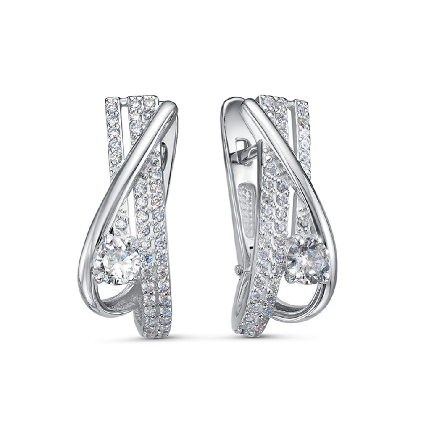 

Серьги из серебра с фианитом DEL'TA с1202587, с1202587