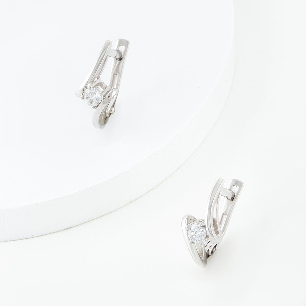 

Серьги из серебра с фианитом НАШЕ ЗОЛОТО ЯВ83472С, ЯВ83472С