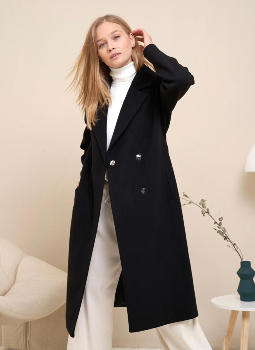 

Пальто женское Giulia Rosetti 62995 черное 50 RU, Черный, 62995