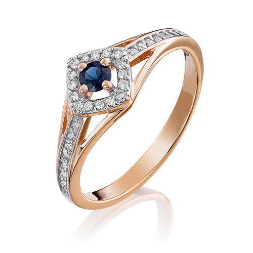 

Кольцо из золота р. , PLATINA jewelry 01-1517-00-105-1110-30, сапфир\бриллиант, 01-1517-00-105-1110-30