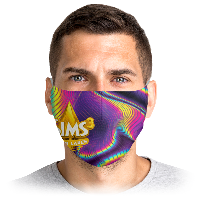 

Многоразовая маска Printio The sims 3 фиолетовая L, The sims 3