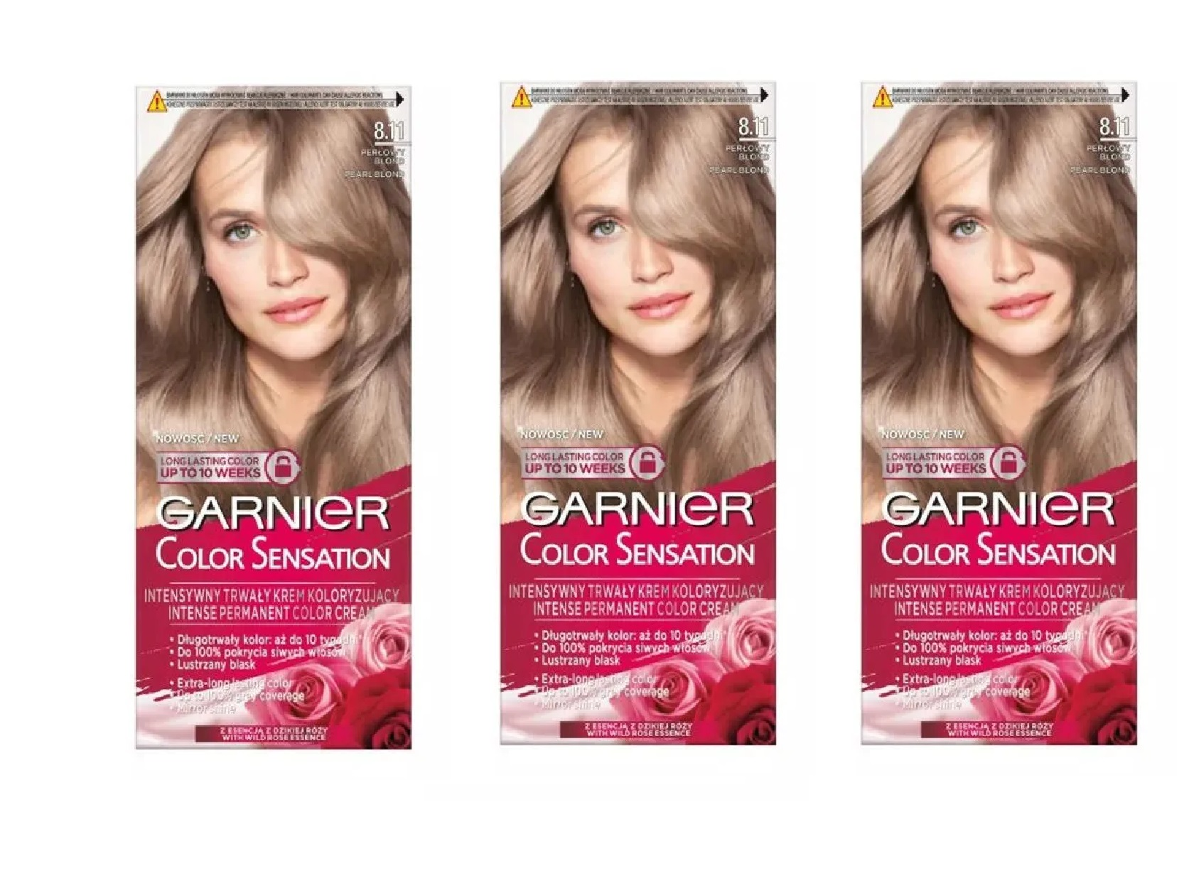 Краска для волос Garnier Color Sensation 8.11 Ультрапепельный блонд 3шт