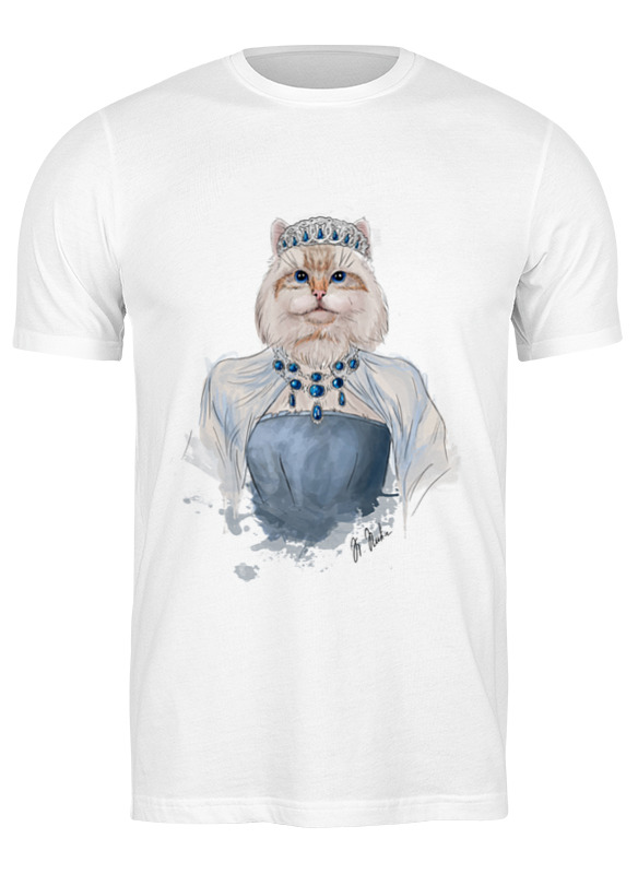 

Футболка мужская Printio Queen cat белая 3XL, Белый, Queen cat