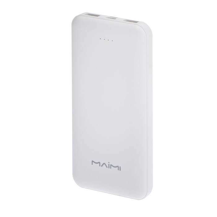 

Внешний аккумулятор Maimi Mi1, 10000 мАч, 2 USB, MicroUSB, Type-C, 2.1 А, белый