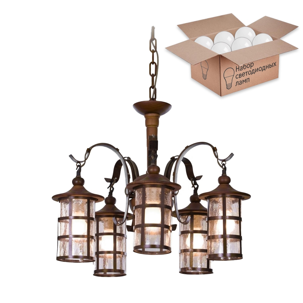 

Люстра с лампочками Velante 588-703-05+Lamps, 588-703-05+Lamps
