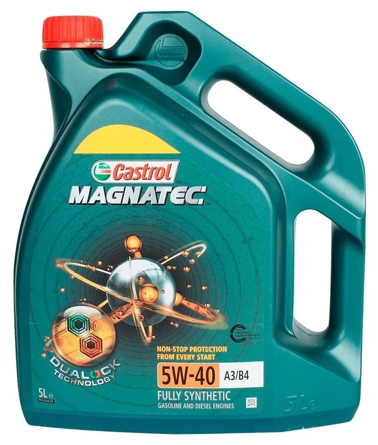 фото Моторное масло castrol magnatec 5w-40 a3/b4 синтетическое, 5 л