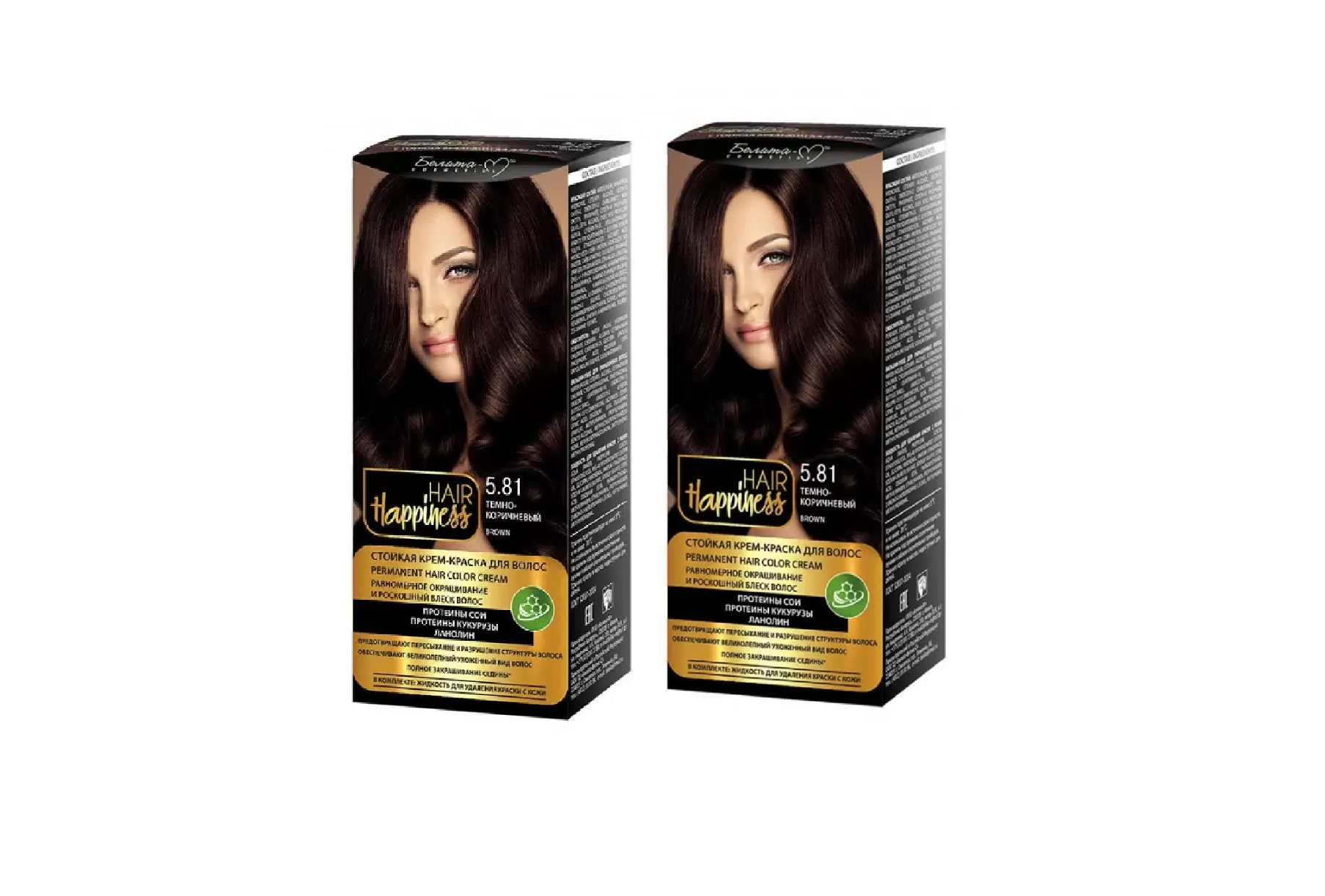 Краска Белита-М Hair Happiness тон 5.81 тёмно-коричневый 90 мл 2 шт