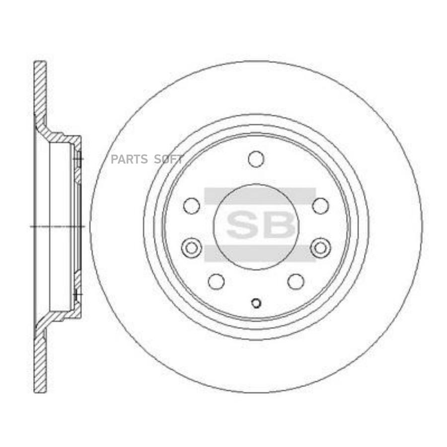 

SANGSIN BRAKE SD4412 Диск тормозной, задний 1шт