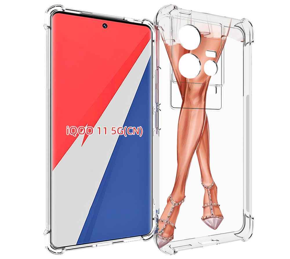 

Чехол MyPads Ножки для Vivo iQOO 11, Прозрачный, Tocco