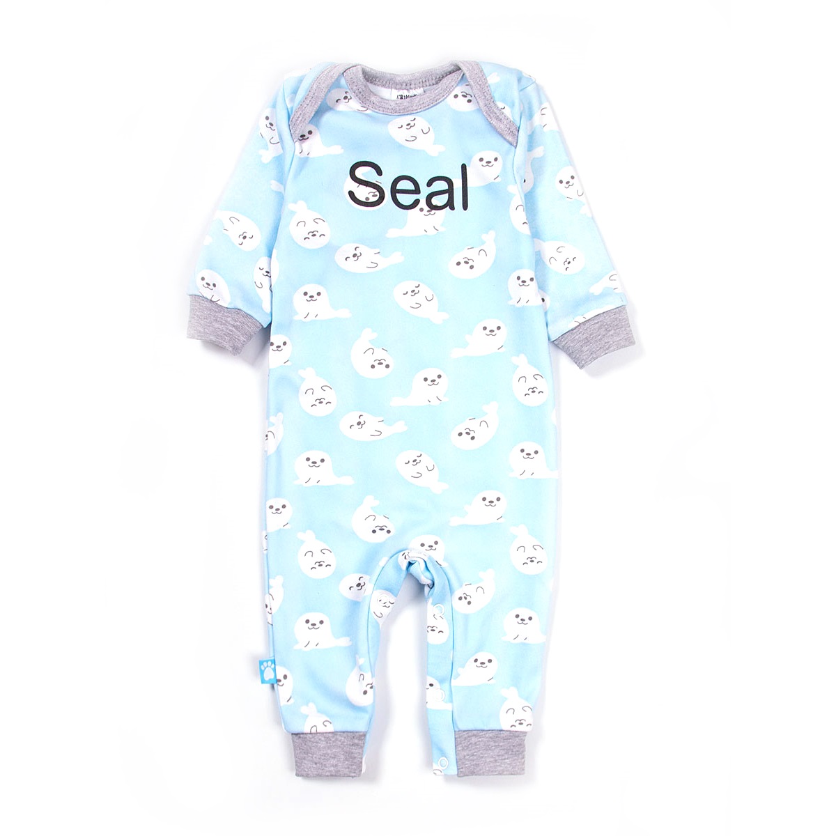 

Комбинезон детский BABY SEAL КотМаркот 6010735 голубой/серый р.56, 6600735