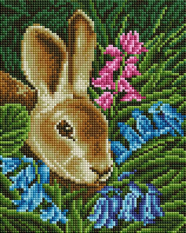Алмазная мозаика Белоснежка «Кролик» (Полная выкладка, 25х20 см, квадратные стразы)