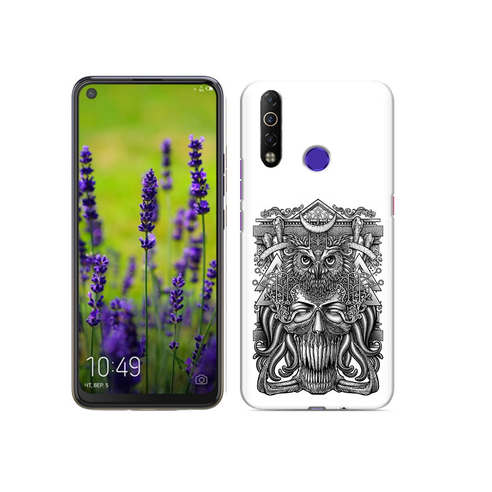 

Чехол MyPads Tocco для Tecno Camon 12 Air зубастая сова, Прозрачный, Tocco